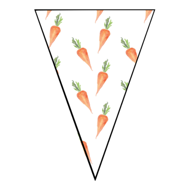Easter Carrot Pennant Banner