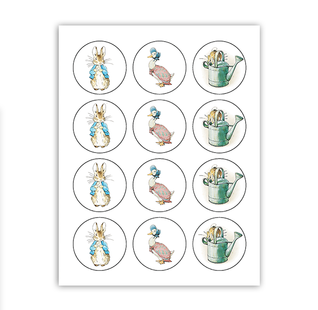 Peter Rabbit Cupcake Toppers