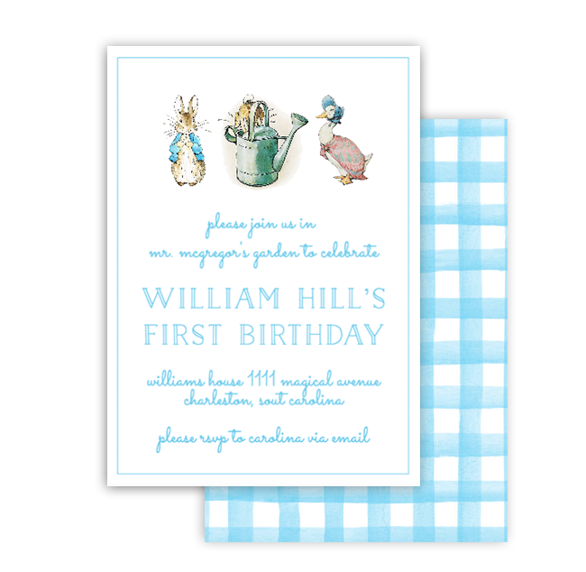 Peter Rabbit Invitation