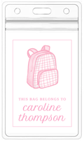 Pink Backpack Bag Tag