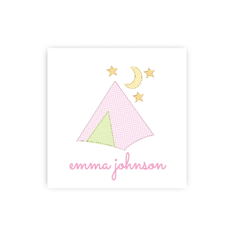 Pink Camp Tags / Stickers