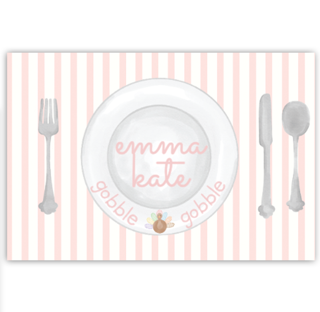 Pink Gobble Placemat
