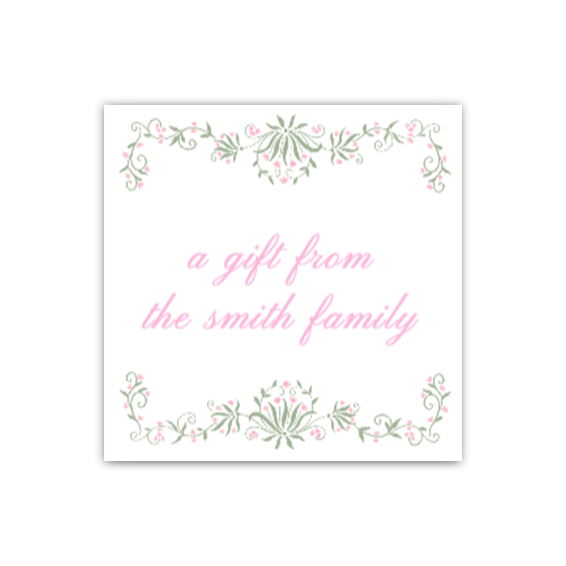 Pink Ladylike Gift Tags / Stickers