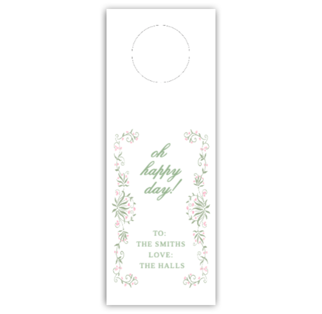 Pink Ladylike Wine Tag