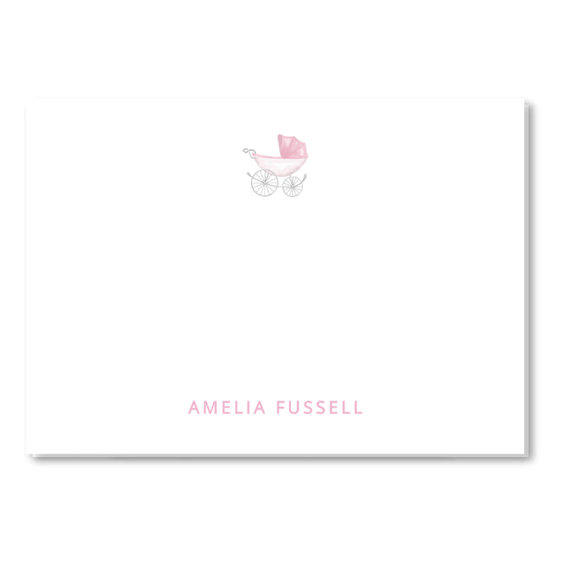 Pink Pram Notecard