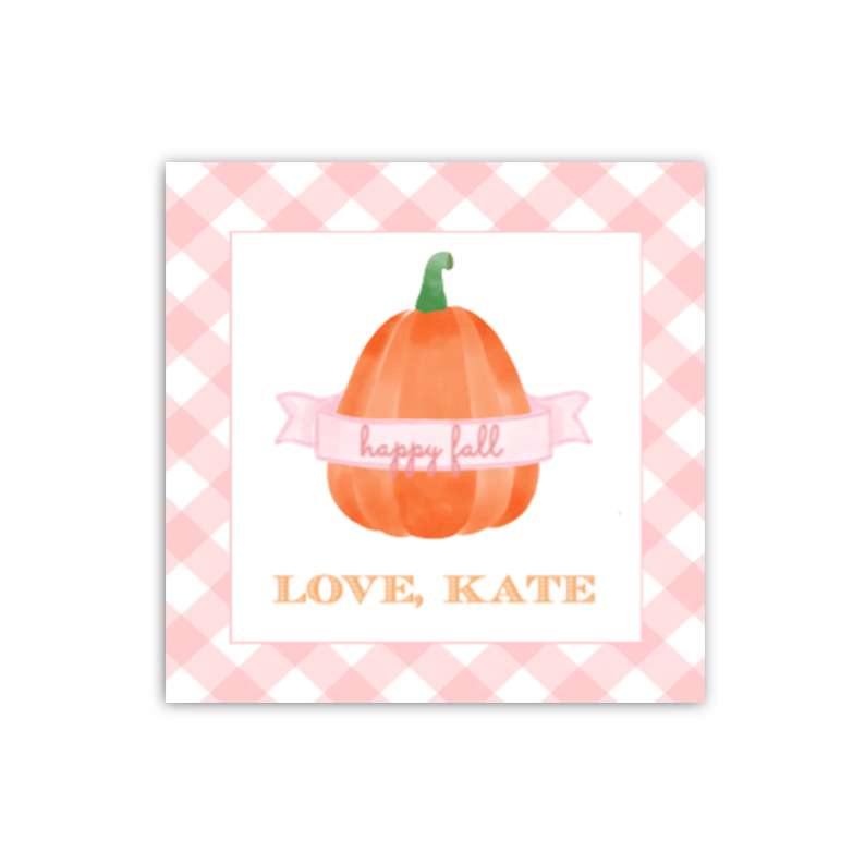 Pink Pumpkin Gift Tags / Stickers