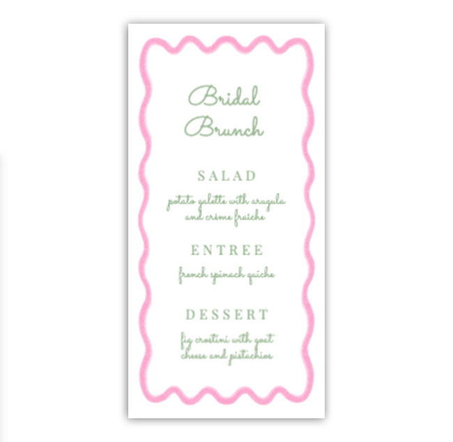 Pink Wave Long Menu