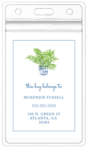 Chinoiserie Plant Bag Tag