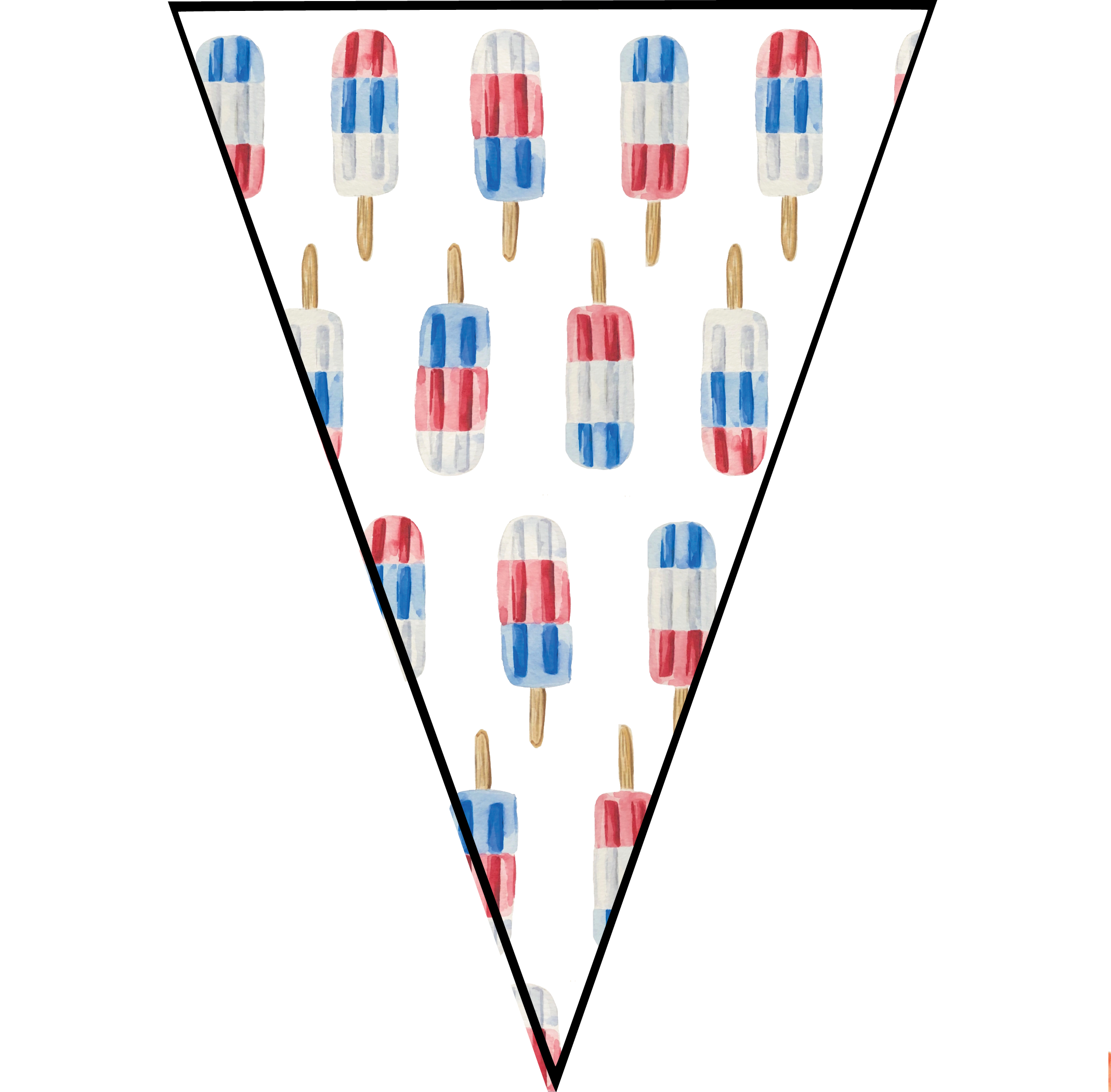 Patriotic Pops Pennant Banner
