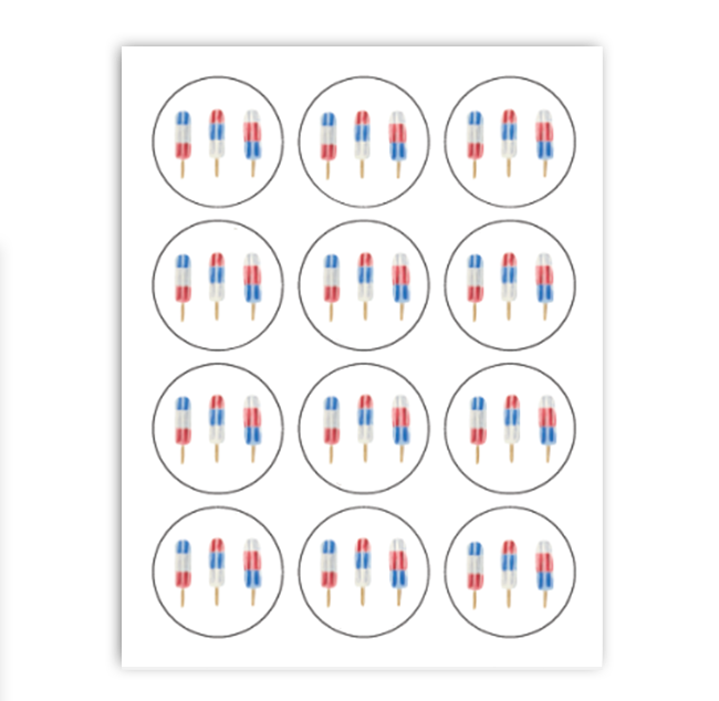 Patriotic Pops Cupcake Toppers