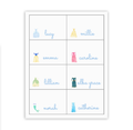 Blue Princess Buffet Labels / Placecards