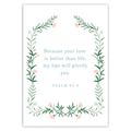 Custom Floral Scripture Cards