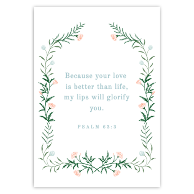 Custom Floral Scripture Cards