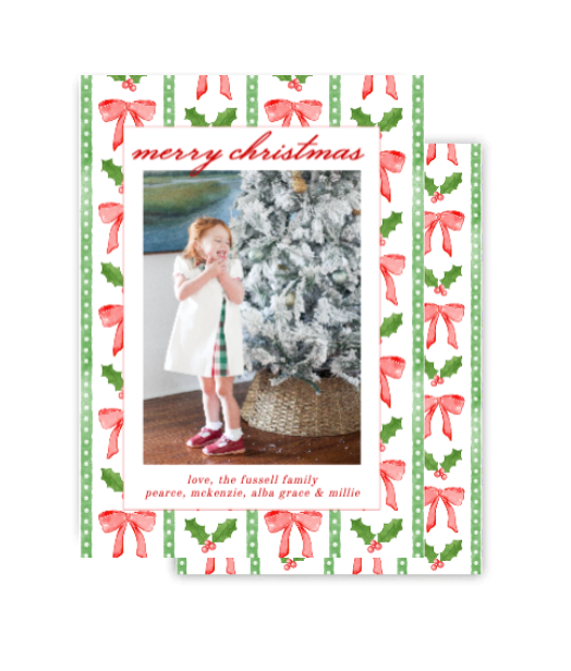 Classic Holly Christmas Card