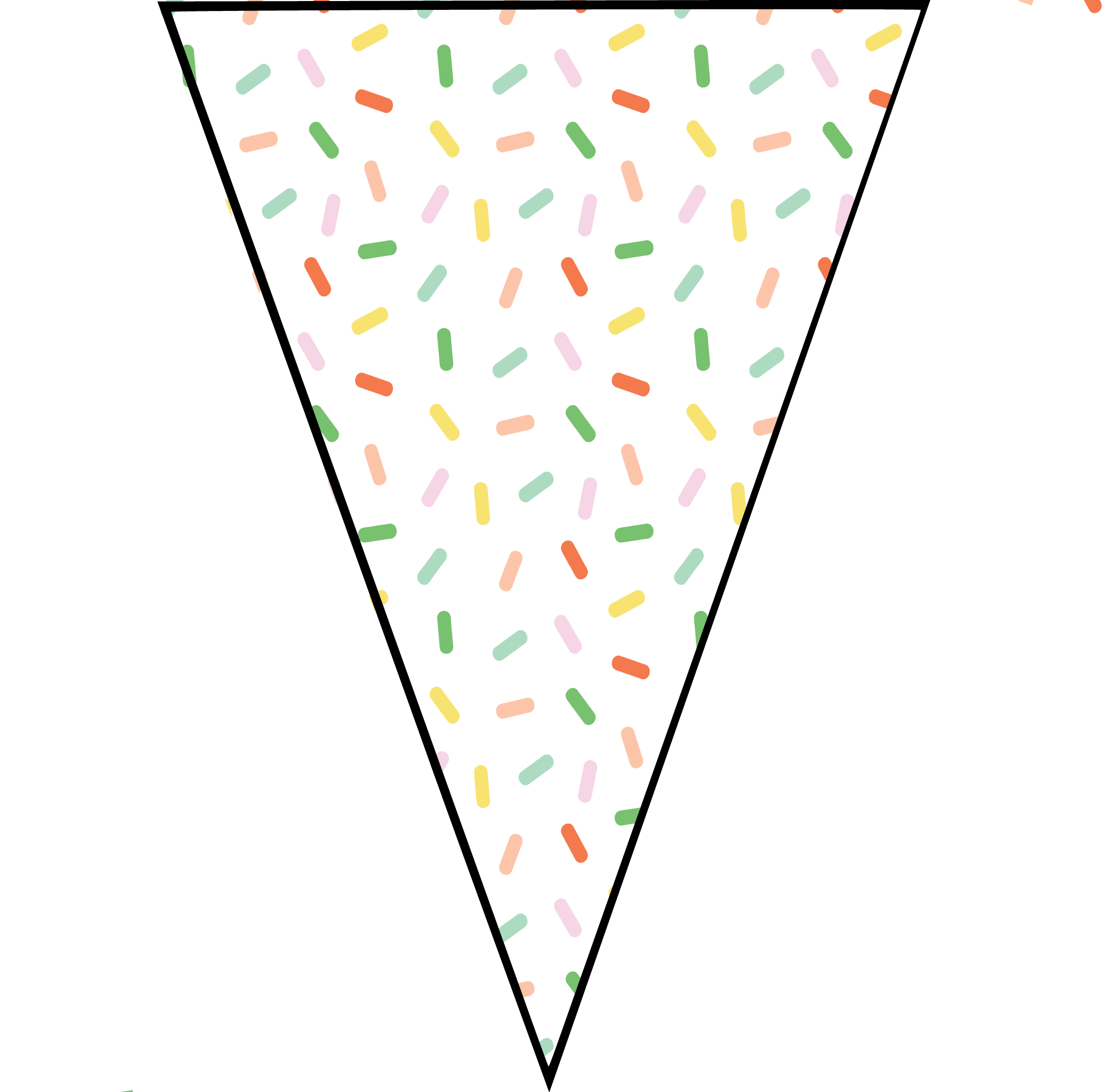 Ice Cream Pennant Banner