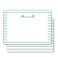 Sage Stripe Flat Notecard