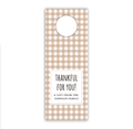 Tan Gingham Wine Tag