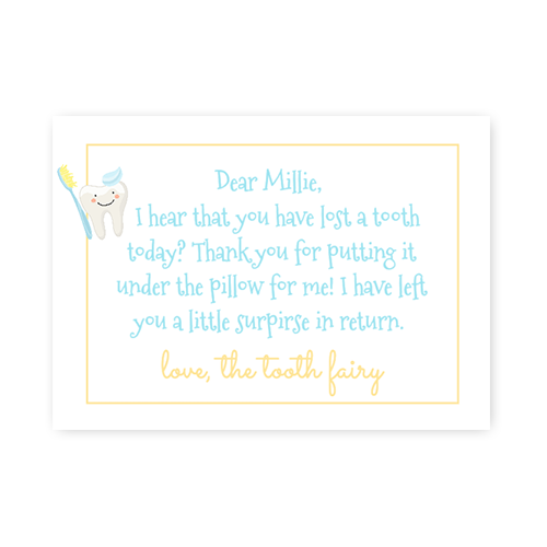 Tooth Fairy Note