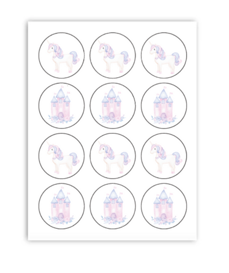 Unicorn Party Cupcake Toppers