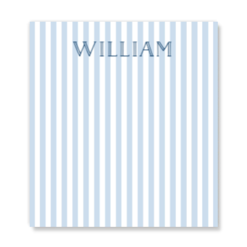 Blue Pastel Stripe Notepad