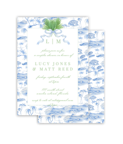 Palm Chinoiserie Invitation
