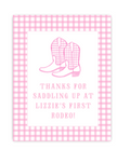Pink Rodeo Party Sign