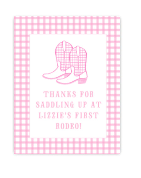 Pink Rodeo Party Sign