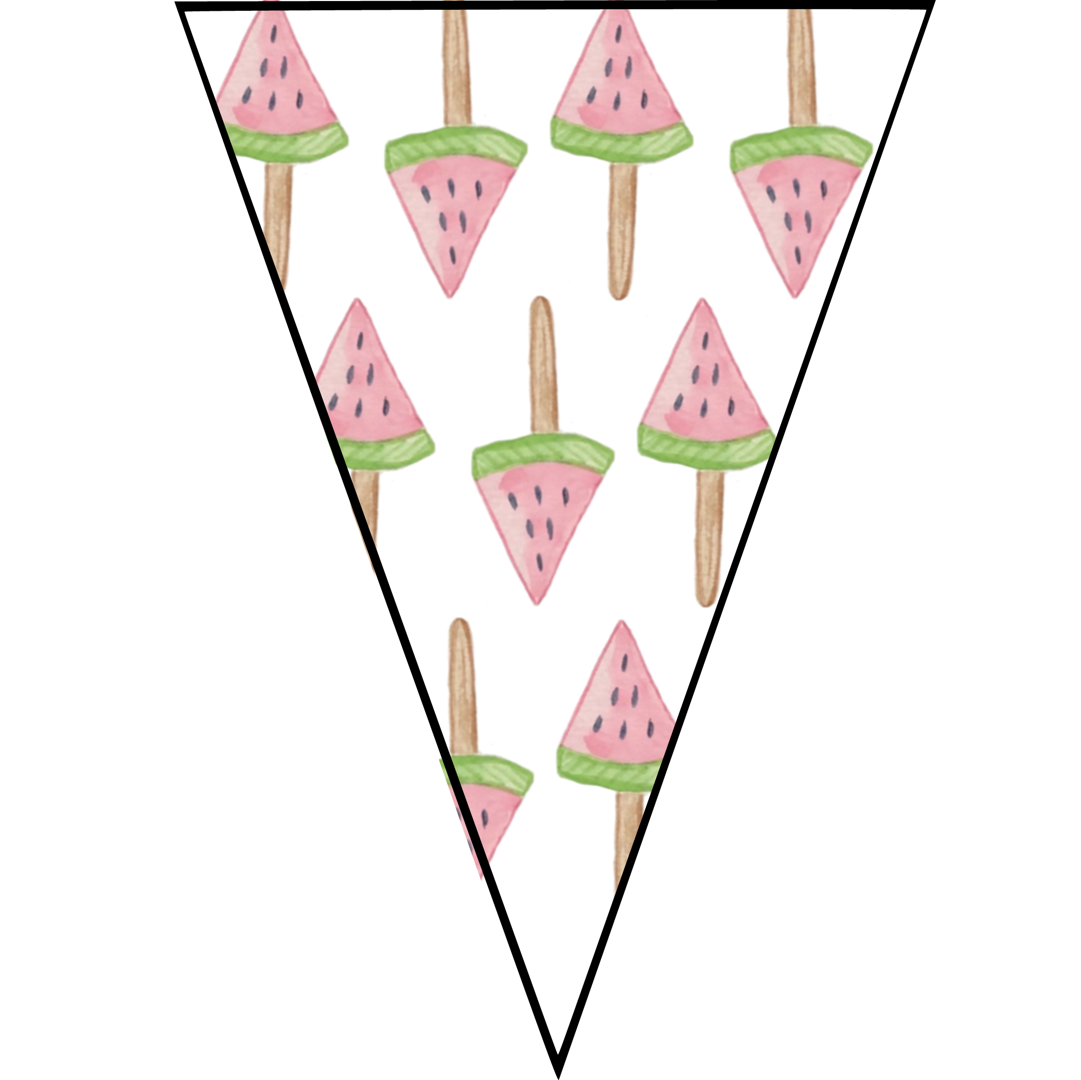 Watermelon Pennant Banner