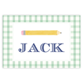 Green Windowpane School Placemat