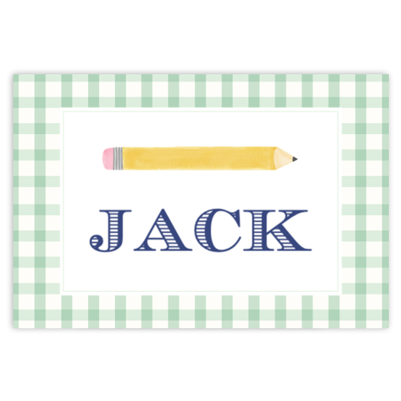 Green Windowpane School Placemat