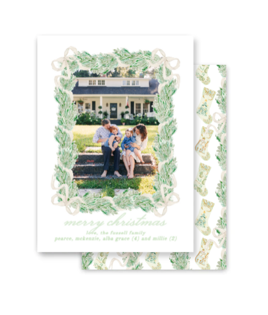 White Velvet Christmas Card