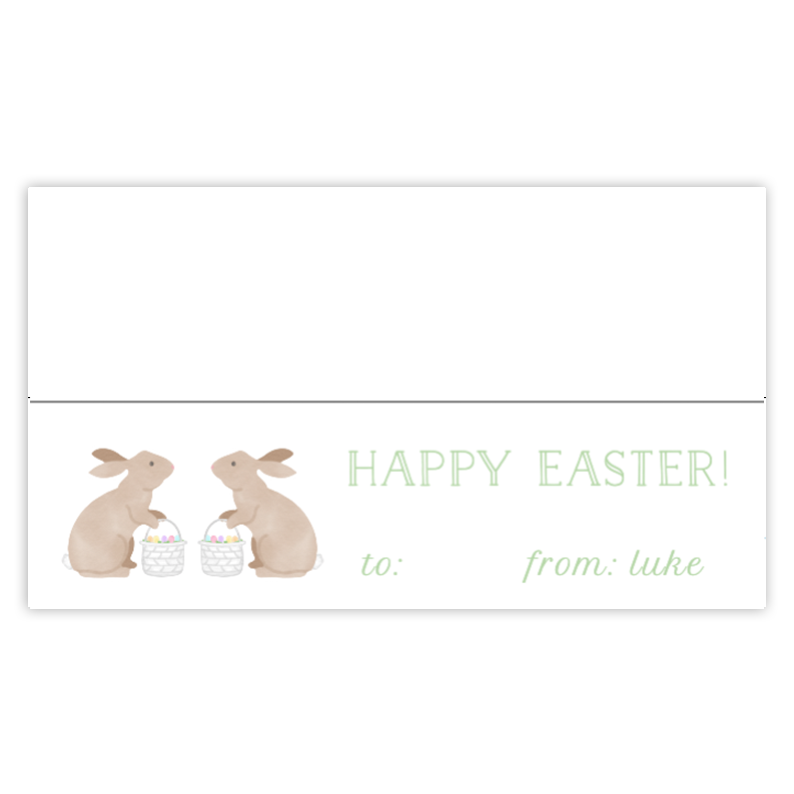 Bunny Sandwich Bag Tag